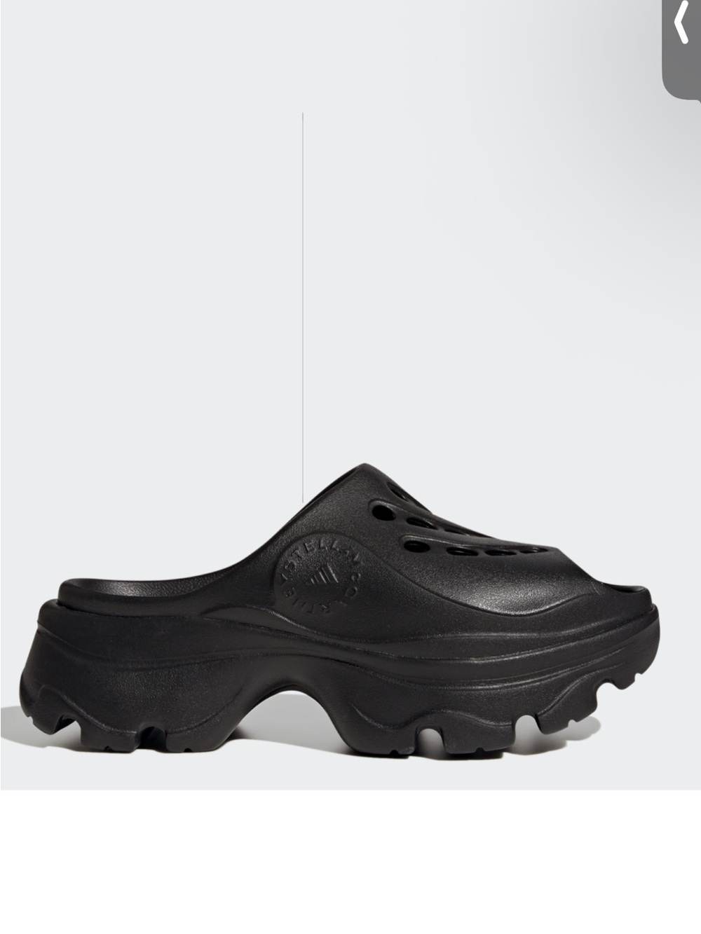 adidas Black Platform Clog Mules